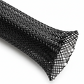 1 1/2” Black Techflex Flexo PET Expandable Braided Sleeving 40ft
