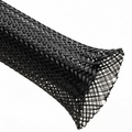 1/8" Black Techflex Flexo PET Expandable Braided Sleeving 225ft