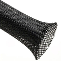 1/4" Black Techflex Flexo PET Expandable Braided Sleeving 200ft