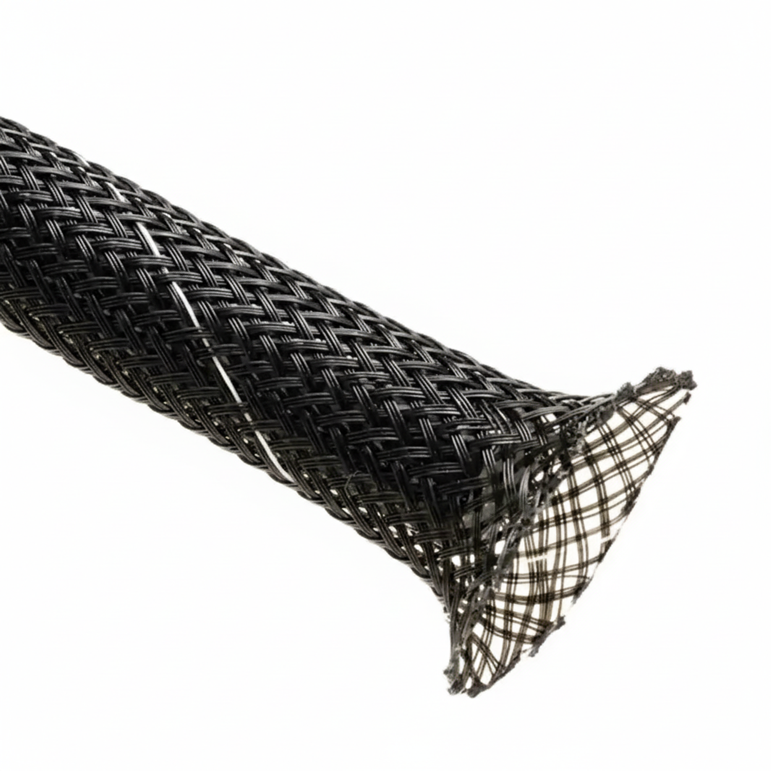 Halar Rind 1/8” Black w/ White Tracer Techflex Flexo Halar Braided Slee | Cable ...