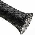 7/16” Black Techflex Flexo PET Expandable Braided Sleeving 125ft