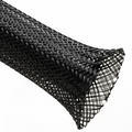 1/2” Black Techflex Flexo PET Expandable Braided Sleeving 100ft