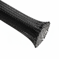 5/8” Black Techflex Flexo PET Expandable Braided Sleeving 100ft