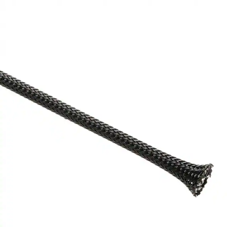 1/8” Black Techflex Clean Cut Fray Resistant Expandable Braided Sleeving 100ft