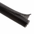 3/4" Black Techflex F6 Wrap-Around Braided Sleeving 50ft