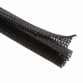 1" Black Techflex F6 Wrap-Around Braided Sleeving 50ft