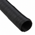 1” Black Techflex F6 Woven Wrap Woven Braided Sleeving 50ft