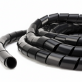 3/4" Diameter Polyethylene UV Black Spiral Wrap 100ft/Spool 