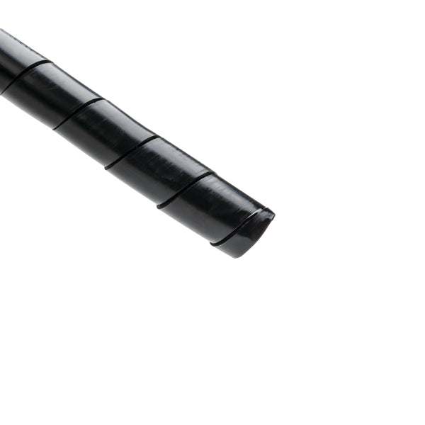 HellermannTyton 161-05084 Spiralwrap Protective Sheathing, 1" Diameter, PE-FR, Black, 100 ft/roll
