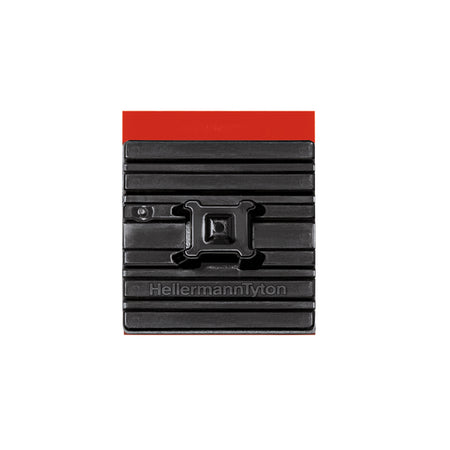 HellermannTyton 151-02219 Flexible Cable Tie Mounting Base, 1.1” x 1.1”, 0.21” Max Tie Width, PA66HS, Black, 100/pkg