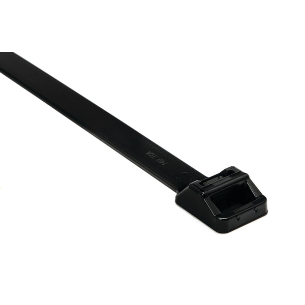 Heavy Duty Cable Tie, 22" Long, UL Rated, 250lb Tensile Strength, PA66UV, Black, 25/pkg
