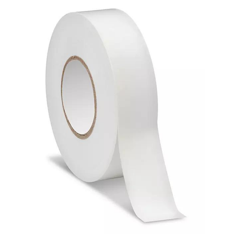 White Vinyl Electrical Tape 3/4" x 66ft x 7.5 mil