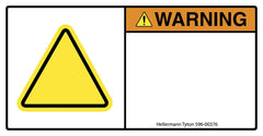 HellermannTyton 596-00376 Pre-Printed Header Label, WARNING, 2.75