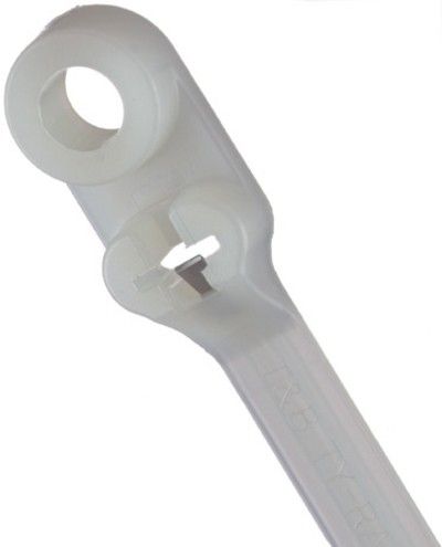 100 T&B TY533M 4" NATURAL NYLON 6.6 SCREW MOUNT CABLE TIE 18 LBS 