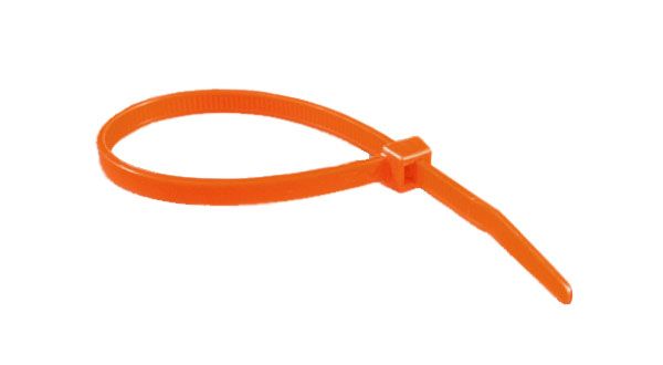 USA MADE 100pk 4" Orange Nylon Cable Zip Ties 18LB 