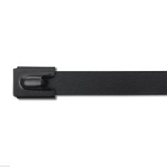  27" 300lb - Black Polyester Coated 316 Stainless Steel Cable Ties Part #SSPCoated27-HD 100/bag