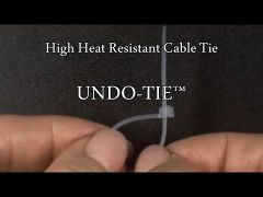 3" 7lb UNDO-TIE Ultra High Temperature Releasable Cable Ties 100/bag
