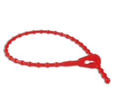 8.9" 75lb Red Bead Tie 1,000/bag, Part #Bead-8-75-0M-Red